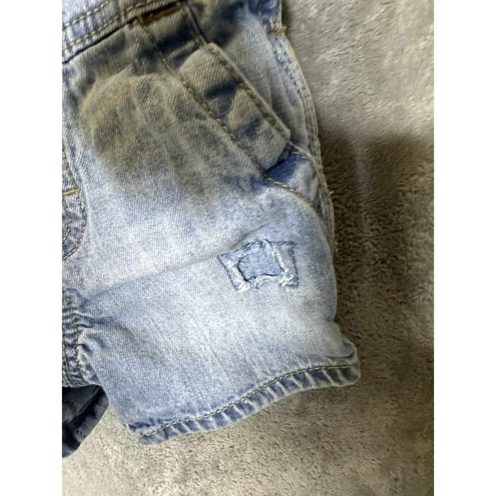 Oshkosh B'Gosh Overalls Boys‎ 9M Blue Denim Patch Vestbak Shirtalls
